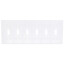 6-Gang Electrical Wall Plate, Toggle Switch (White)