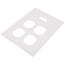 3-Gang Electrical Wall Plate, Combo, 2 Duplex Receptacle & 1 Toggle Switch (White)