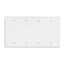 4-Gang No Device Blank Wall Plate, Box Mount (White)