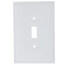 1-Gang Wall Plate, Oversized, Thermoset Plastic, Toggle Switch (White)