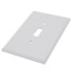 1-Gang Wall Plate, Oversized, Thermoset Plastic, Toggle Switch (White)
