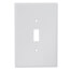 1-Gang Wall Plate, Oversized, Thermoset Plastic, Toggle Switch (White)