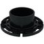 Total Knockout Closet Flange w/ One-Piece Plastic Ring (3" Hub / 4" Inside)
