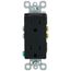Radiant Tamper-Resistant Duplex Receptacle, NEMA 5-15R - Black (15A, 125V)