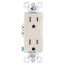 Radiant Tamper-Resistant Duplex Receptacle, NEMA 5-15R - Light Almond (15A, 125V)