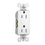 Radiant Tamper-Resistant Self-Grounding Duplex Receptacle, NEMA 5-15R - White (15A, 125V)