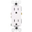 Radiant Outdoor Weather-Resistant Duplex Receptacle, NEMA 5-15R - White (15A, 125V)