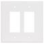 2-Gang Electrical Oversized Wall Plate, Decora (White)