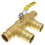 1-1/4" x 1-1/4" Press Full Port Brass Ball Valve w/ Reversible Handle, Primary/Secondary Loop Purge Tee