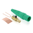 16 Series Taper Nose Cam-Type Male Plug, Contact & Insulator, Detachable, 2/0, 4/0 AWG, 400A Max, Type 3R When Mated (Green)