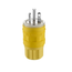 20A, 347V NEMA 24-20P, 2P, 3W, Plug, Straight Blade, Grounding, Wetguard (Yellow)