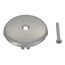 Bathtub Drain Overflow Plate w/ Screw for 1-Hole Drains (Brushed Nickel)