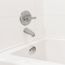 Bathtub Drain Overflow Plate w/ Screw for 1-Hole Drains (Brushed Nickel)
