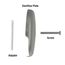 Bathtub Drain Overflow Plate w/ Screw for 1-Hole Drains (Brushed Nickel)
