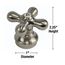 Replacement Cross-Arm Handle in Brushed Nickel (2-Pack)