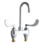 2.2 GPM 4" Deck-Mounted Manual 2 Handle Gooseneck Kitchen Faucet, 895-317ABCP