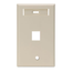 Single-Gang Quickport, Wallplate w/ Id Window, 1-port (Ivory)