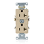 Duplex Receptacle Outlet,  Smooth Face, 20A, 125V Side Wire,NEMA 5-20R, 2-Pole, 3-Wire, Self-Grounding (Ivory)