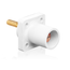16 Series Male Panel Receptacle, Cam-Type, 90-Degree, Threaded Stud Length, 1.5", Taper Nose, 400A Max, Cable Range, #2 to 4/0 AWG (White)