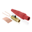 16 Series Taper Nose Cam-Type Female Plug, Contact & Insulator, Detachable, 2/0, 4/0 AWG, 400A Max, Type 3R When Mated (Red)