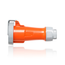 30A, 125/250V 3P, 4W, LEV Series IEC 60309-1 & 60309-2 Pin & Sleeve Connector, IP66/IP67/IP68/IP69K, Watertight (Orange)