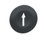 Harmony ZB Round White Marked Right Arrow Push Button Cap - Black