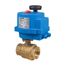 4" Full Port Brass Ball Valve with VB110-003 110VAC On/Off Electric Actuator (Lead Free)