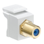 Feedthrough Quickport, F-Connector, Gold Plated (White) Housing