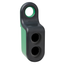 Harmony XB5R Empy Handy Box for Mobile Use, 2 Cut-Outs, Plastic - Green