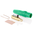 16 Series Taper Nose Cam-Type Male Plug, Contact & Insulator, Detachable, Pre-cut for 4/0 AWG cable, 400A Max, Type 3R When Mated (Green)
