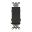 20A, 120/277V Decora Plus Rocker 4-Way AC Quiet Switch, Commercial Spec Grade, Self Grounding, Back & Side Wired (Black)