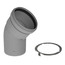 8" PolyPro 45° Elbow w/ LB2