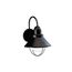 Seaside 12" 1 Light Outdoor Wall Light w/ Glass Globe (Black)