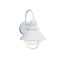 Seaside 12" 1 Light Outdoor Wall Light w/ Glass Globe (White)