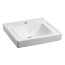 Decorum EverClean Wall-Hung Sink With Center Hole Only, for Concealed Arms or Wall Support (White)