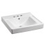 Decorum EverClean Wall-Hung Sink With 4" Centerset, for Concealed Arms or Wall Support (White)
