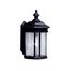 Kirkwood 17" 1 Light Outdoor Wall Light w/ Clear Seeded Glass (Black)