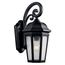 Courtyard 17.75" 1 Light Outdoor Wall Light w/ Clear Seeded Glass (Textured (Black)