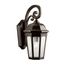 Courtyard 17.75" 1 Light Outdoor Wall Light w/ Clear Seeded Glass in Rubbed Bronze