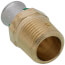 3/8" PEX Press x 1/2" Male Adapter w/ Attached Sleeve (Lead Free Bronze)