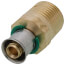 3/8" PEX Press x 1/2" Male Adapter w/ Attached Sleeve (Lead Free Bronze)