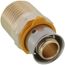 1/2" PEX Press x 1/2" Male Adapter w/ Attached Sleeve (Zero Lead Bronze)