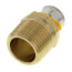 1/2" PEX Press x 3/4" Male Adapter w/ Attached Sleeve (Zero Lead Bronze)