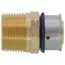 3/4" PEX Press x 3/4" Male Adapter w/ Attached Sleeve (Zero Lead Bronze)