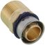 3/4" PEX Press x 3/4" Male Adapter w/ Attached Sleeve (Zero Lead Bronze)