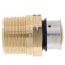 3/4" PEX Press x 1" Male Adapter w/ Attached Sleeve (Zero Lead Bronze)