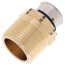 3/4" PEX Press x 1" Male Adapter w/ Attached Sleeve (Zero Lead Bronze)