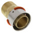 1" PEX Press x 3/4" Male Adapter w/ Attached Sleeve (Zero Lead Bronze)