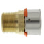 1" PEX Press x 3/4" Male Adapter w/ Attached Sleeve (Zero Lead Bronze)