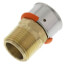 1" PEX Press x 3/4" Male Adapter w/ Attached Sleeve (Zero Lead Bronze)